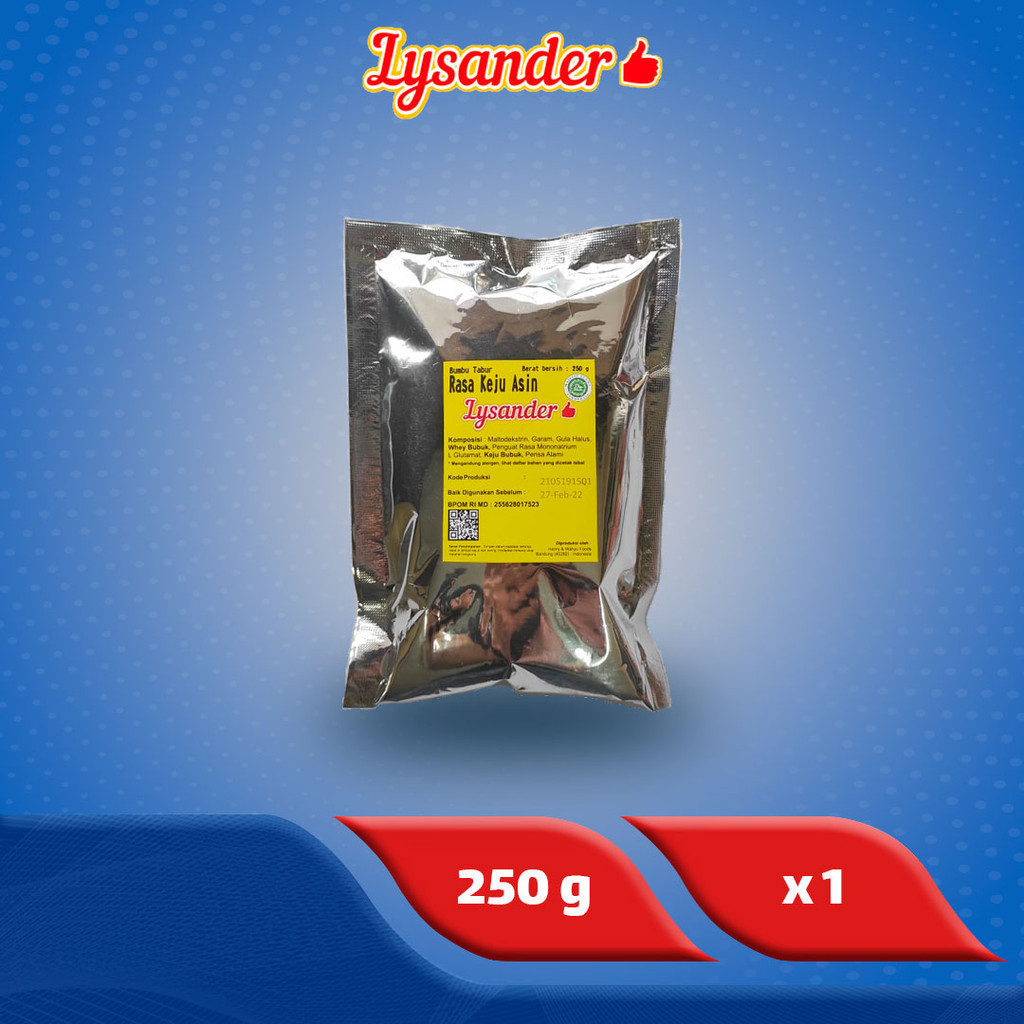 

Lysander Bumbu Tabur Keju Asin 250 g