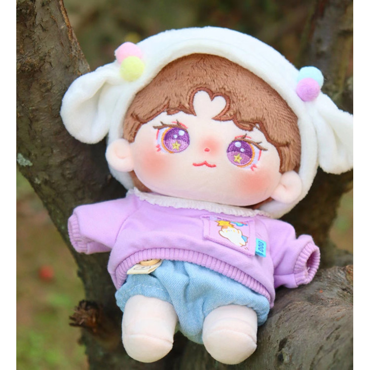 New 20cm Plush Kpop EXO idol Stuffed Super Star Figure Dolls With Hair Cotton Baby Doll Toys Plushie