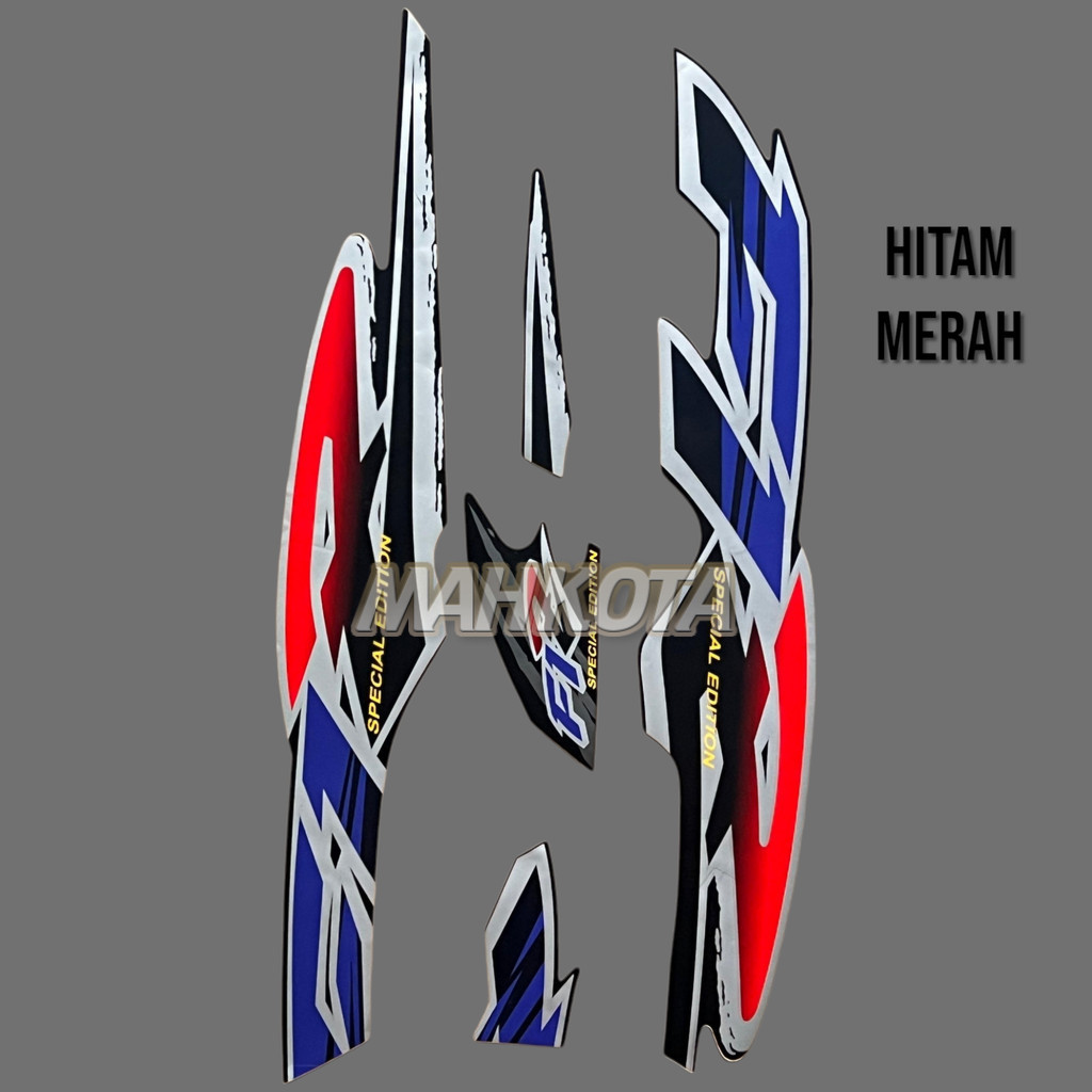 Striping Stiker yamaha f1zr fiz r f1 zr 1996 hitam merah biru stiker list body