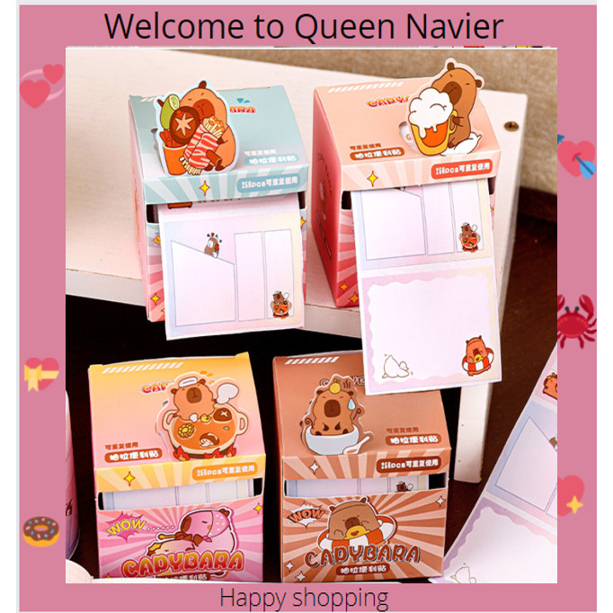 

QN - Sticky notes notepad memo catatan stiker capybara