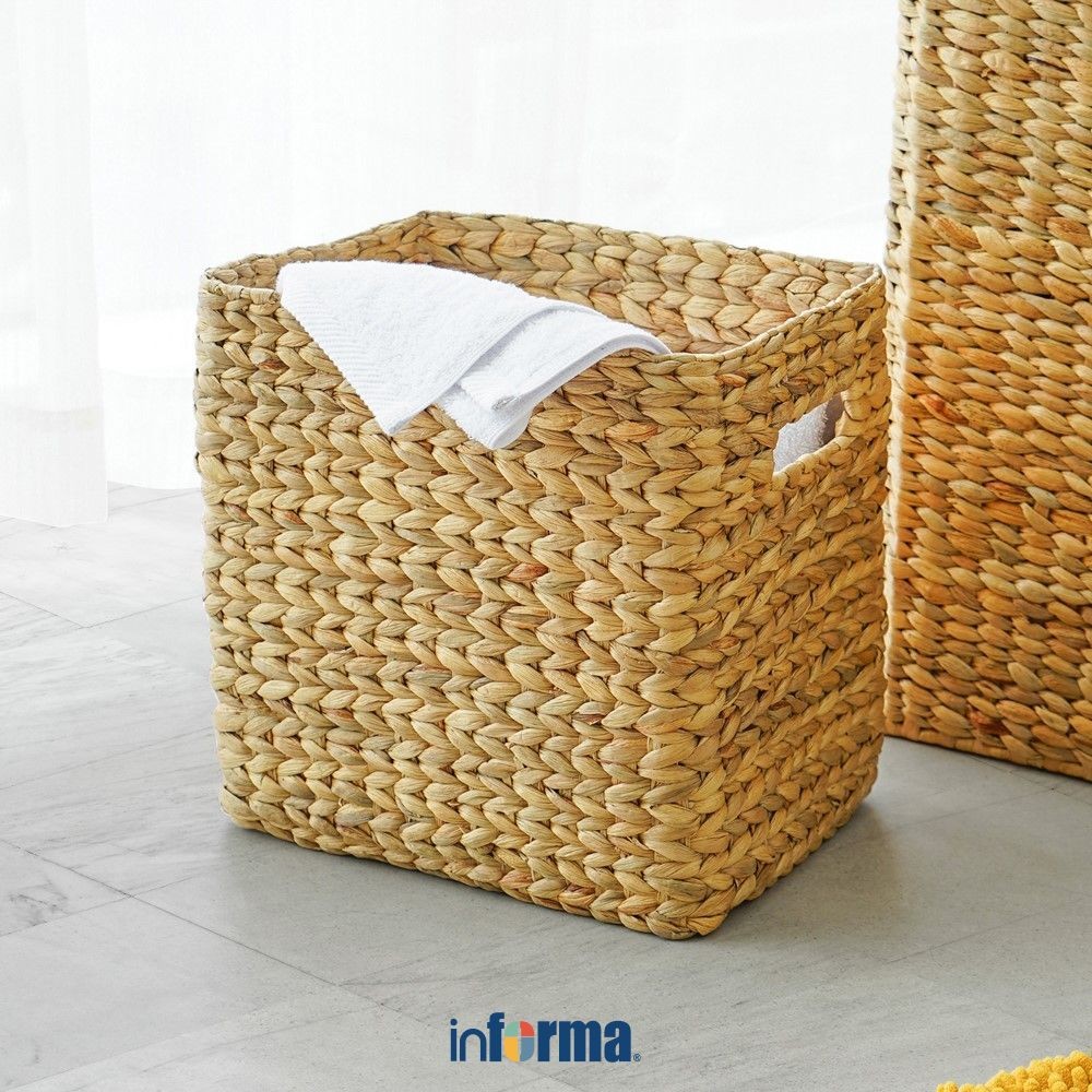 Informa Laia Keranjang Penyimpanan Natural 31x24x30 cm Storage Basket Kotak Penyimpanan Serbaguna Bi