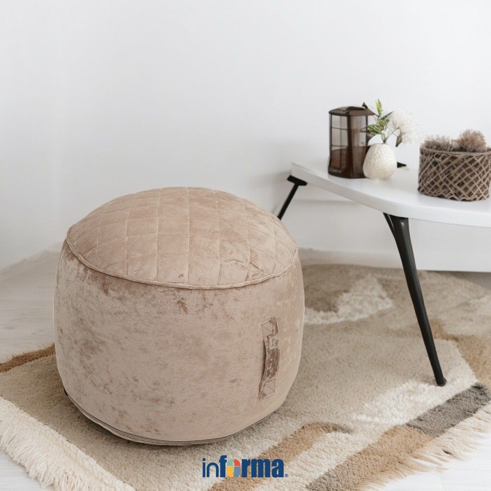 Informa 45x30 cm Mateo Bean Bag - Cokelat Kursi Santai Empuk Bean Furniture Rumah Puff Alas Lantai B