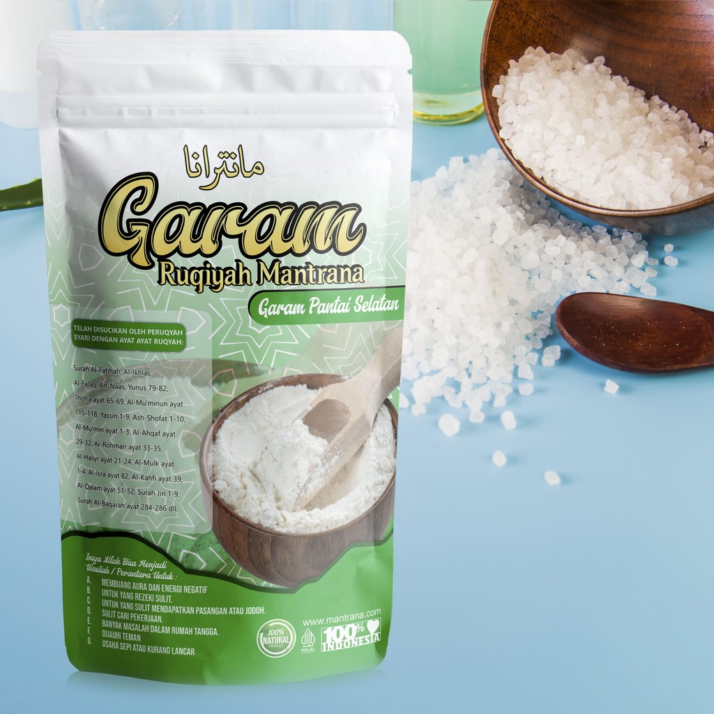 

Garam Mantrana Kemasan 750 gram Garam pembuka aura wajah yang negatif, bisa digunakan untuk mandi - ruqyah mandiri 750 Gram Salt Himalaya