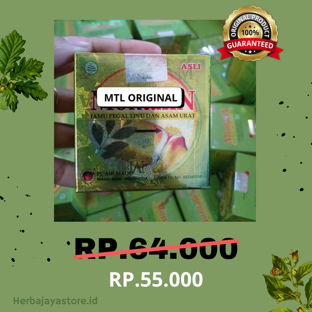 

ORIGINAL TANGANI LINU isi kemasan 1 pack 10 sachet × 4 kpsl aturan minum: *minum secara teratur 2 kpsl *minum bila parah 2x2 kpsl per hari (montaline)