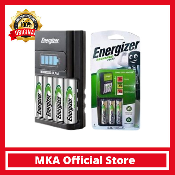 NoV Baterai Charger Energizer Maxi / Battery Recharge AA 2000mAh 4pcs dWRB