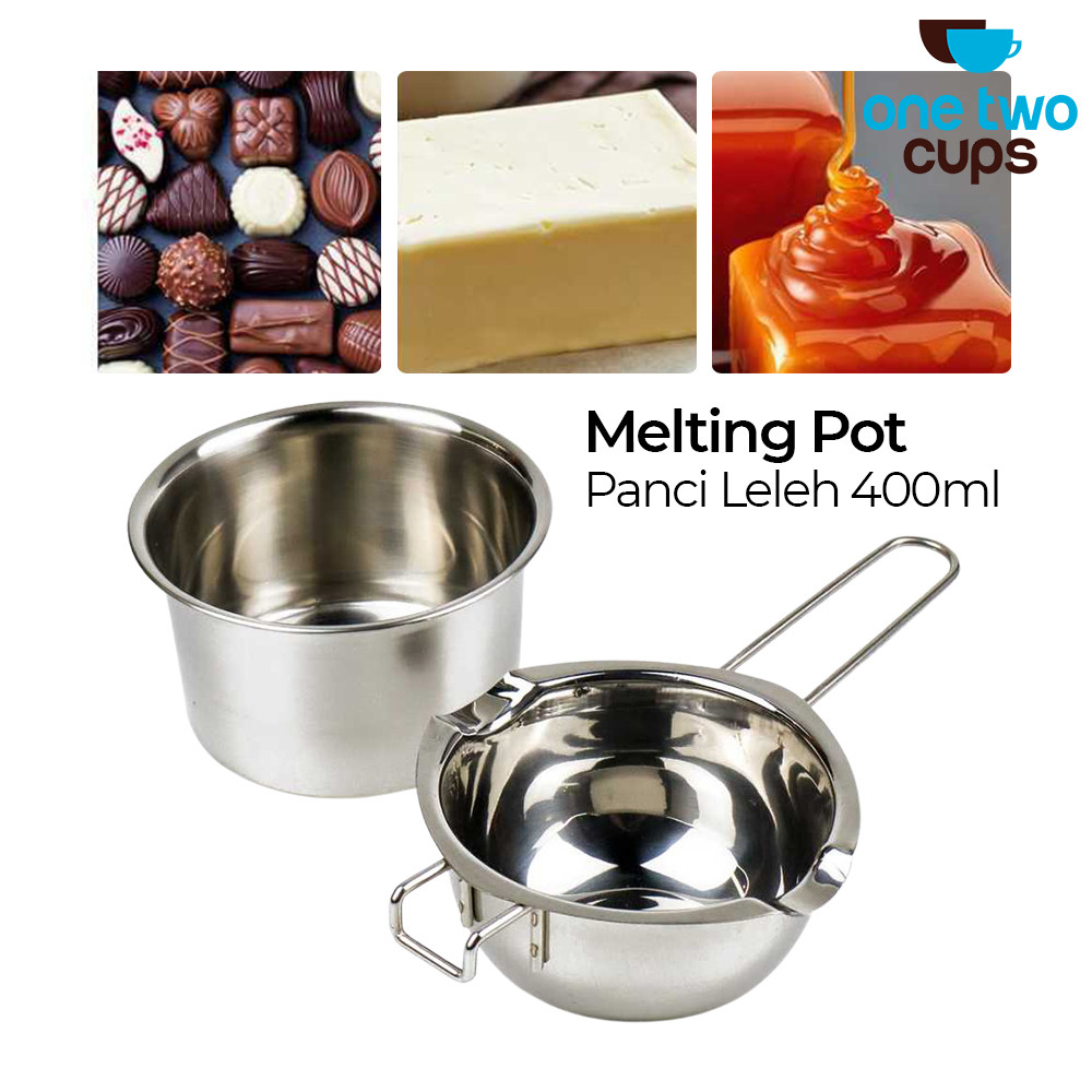 MIRLABKU - One Two Cups Panci Leleh Coklat Keju 2in1 Melting Chocolate Pot 400ml - JS33 - JORANMUE