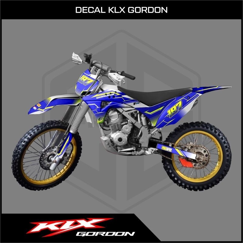DECAL FULLBODY KLX GORDON / STRIPING KAWASAKI KLX GORDON / STIKER KLX 150 MODIFIKASI KLX GORDON CUST