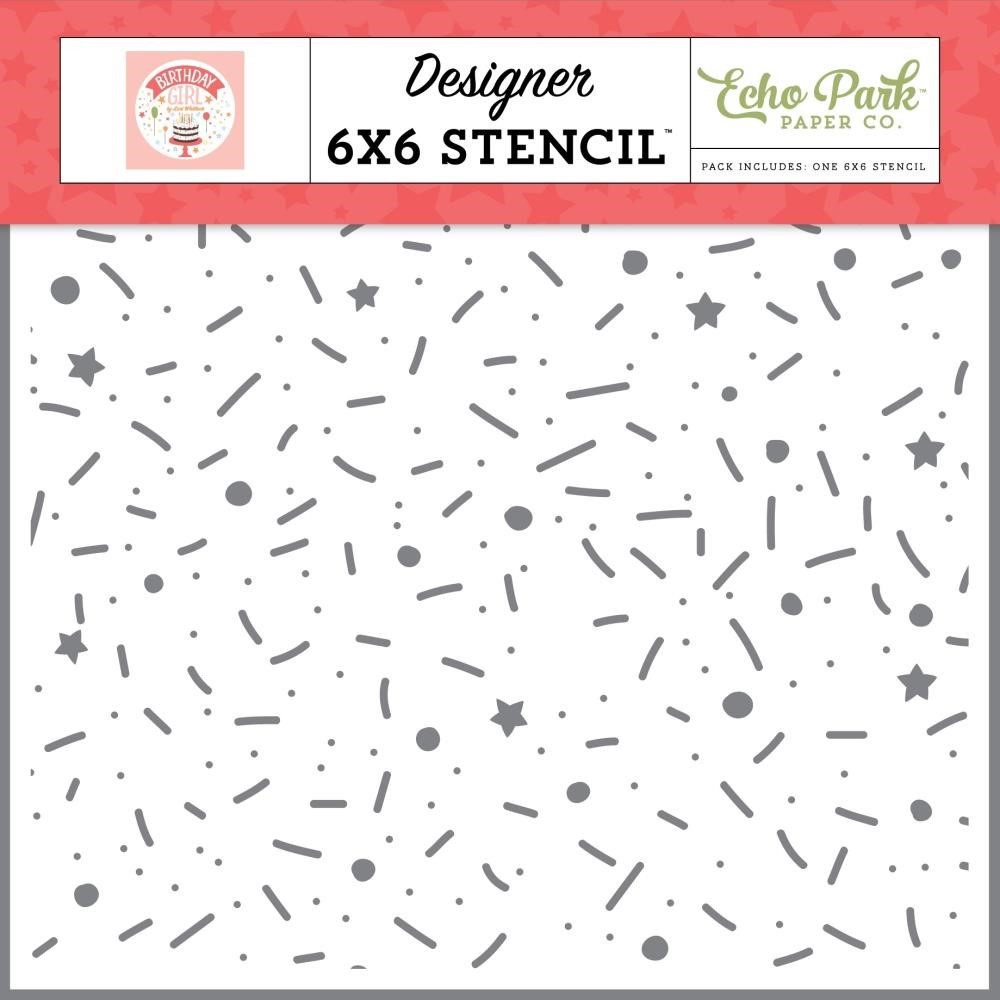 

New Birthday Sprinkles 6 X 6 Stencil Decorate Diy Greeting Card Scrapbook Cut Dies Craft Knife Blade Punch Emboss Decorate Molds