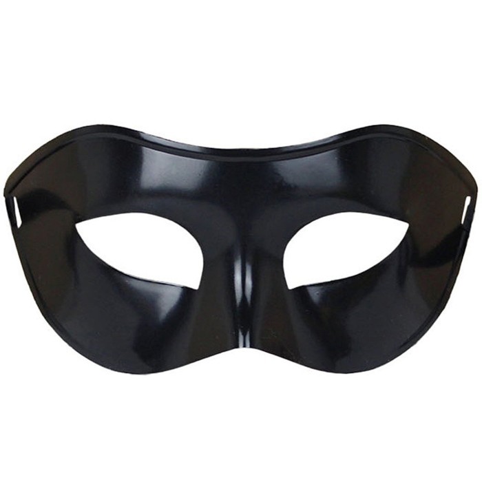 TOPENG HITAM PRIA SETENGAH WAJAH MASQURADE ZORO MASK TOPENG BANDIT - Hitam