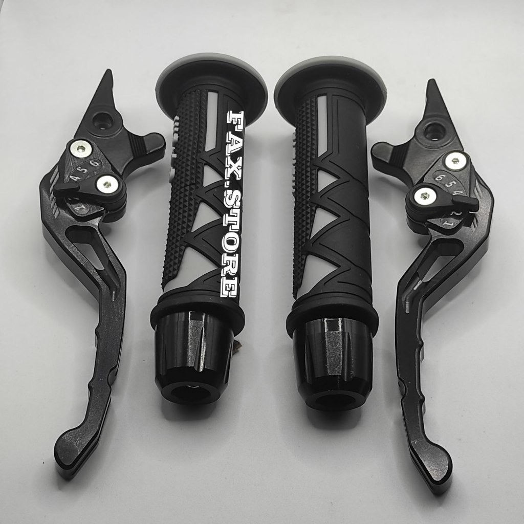 Paketan 3 Item Handgrip SHARK + Handle Rem Setelan CnC + Jalu Stang Full CNC