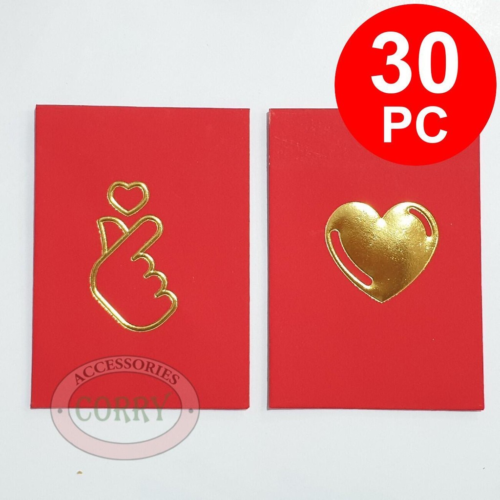

Angpao Kecil Wedding Merah Emas Love Hati 30 PC 8 Cm Murah Kecil