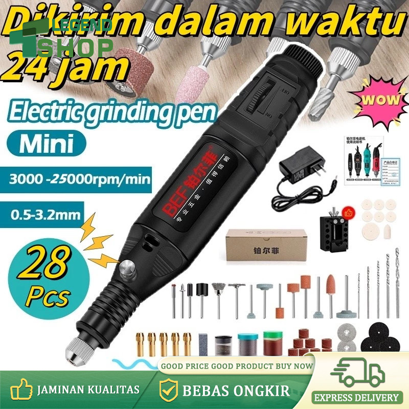 134pcs Bor Mini 12V DC 18000 RPM Mini Drill Electric Engraver Grinder Gerinda Electrik Listrik / Ala