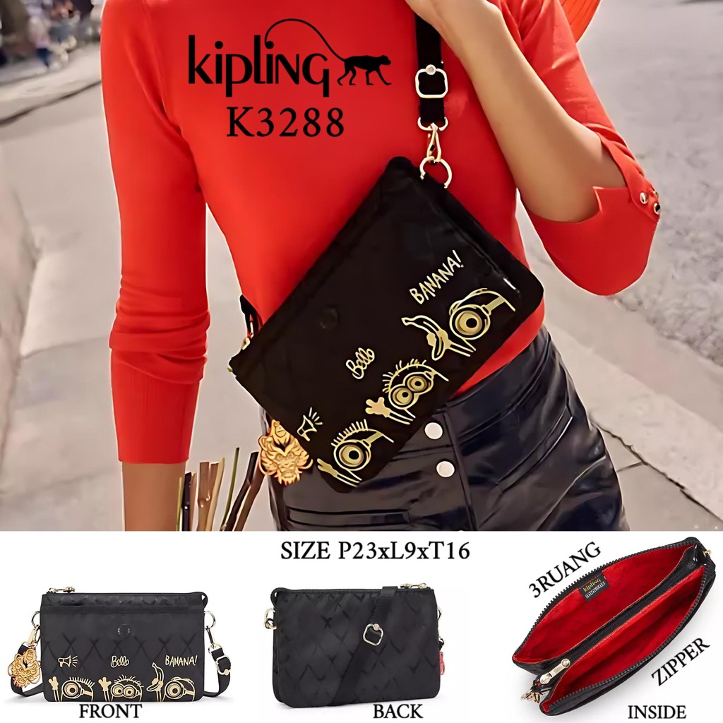 BERHOLOGRAM VIP PLATNIUM SLINGBAG SELEMPANG KIPLING X MINIONS 3288