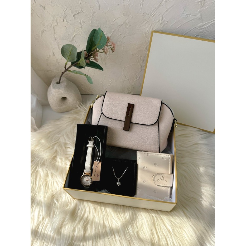 

New Collection KADOPEDIA Giftbox Hadiah Kado Ulang Tahun Wanita Istri - Busan (UT007) - MARION, Off White