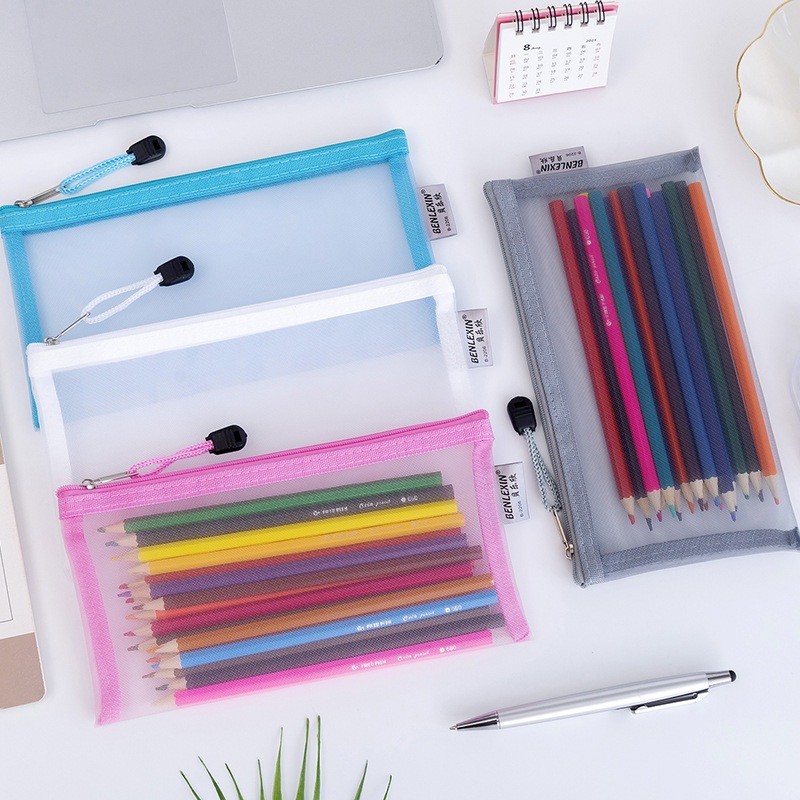 

GGS KOTAK PENSIL TEMPAT PENSIL JARING TRANSPARAN TEMPAT PENSIL TRANSPARANT POLOS IMPORT Y3420