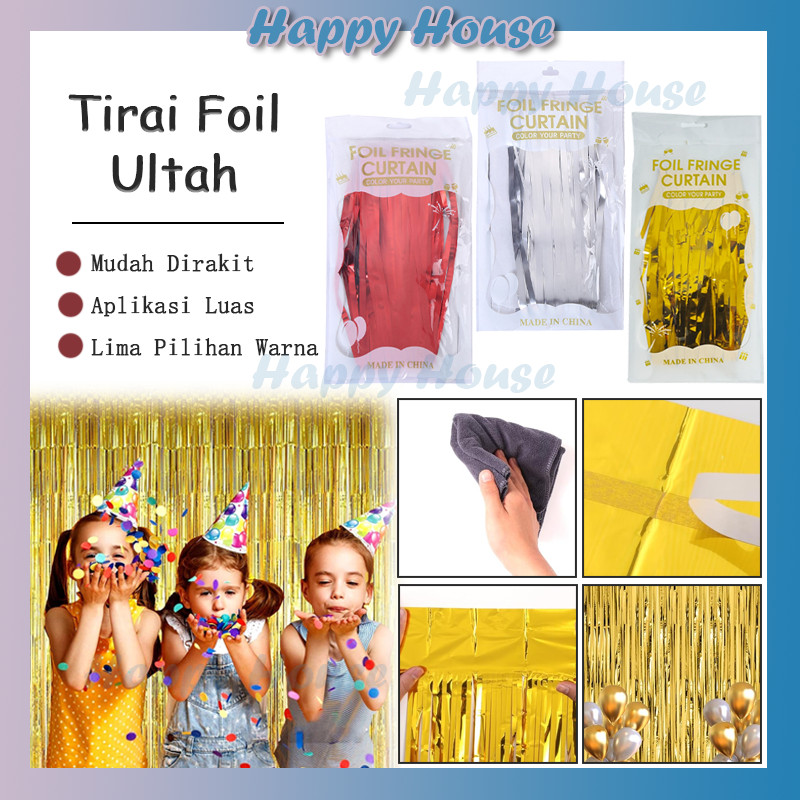 Backdrop Rumbai / Tirai foil / Tirai Rumbai Tirai Foil