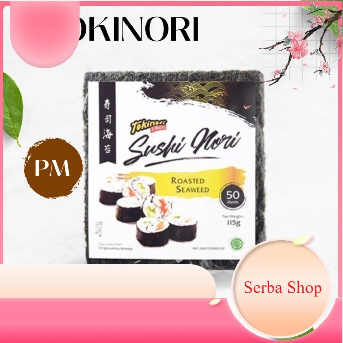

Tokinori Sushi Nori Seaweed Rumput Laut isi 50 lembar 125gr .