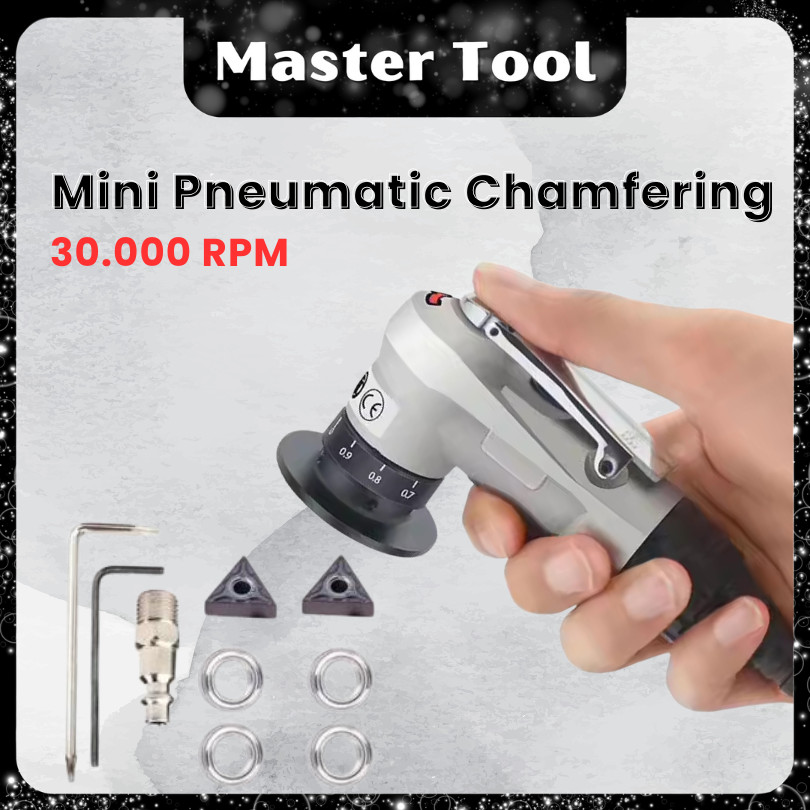 Master Tool ⭐Garansi 1 Tahun⭐ 30000Rpm Mini Pneumatic Chamfering Machine 45 Degree Arc Hand-Held 350