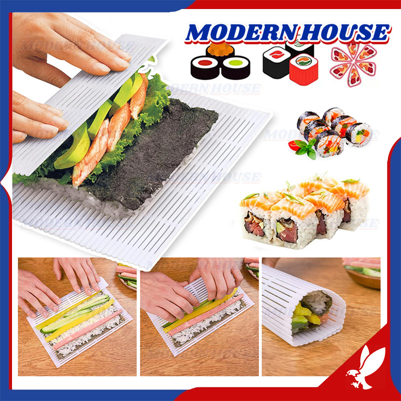 Penggulung Sushi Roll Matt / Alat Pembuat Sushi Roll Serbaguna /Sushi Roll Plastik Mat Putih/Gulunga