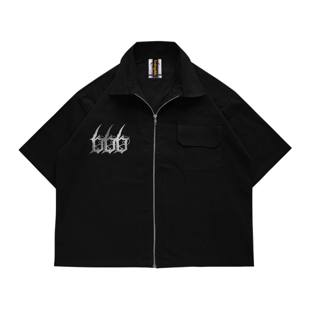 KMBNGCLTH Workshirt Kemeja Zipper Boxy Fit 666