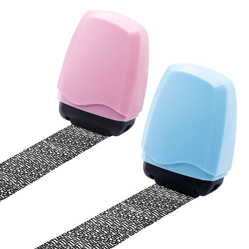 

Identity Protection Roller Stamps, Identity Theft Protection Stamp for ID Blockout - Privacy Confidential and Address Blocker
