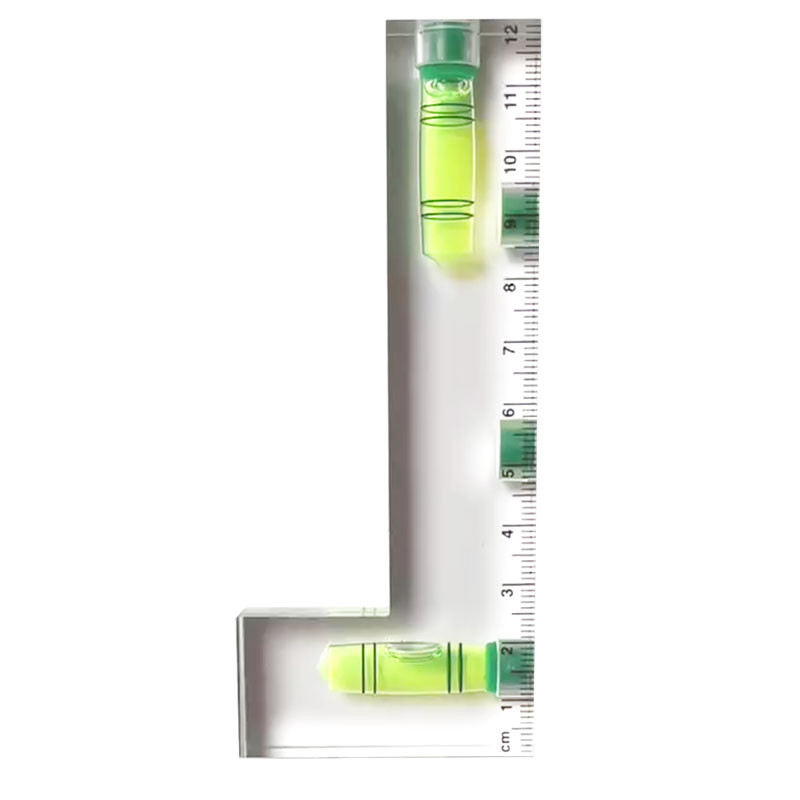 

Strong Magnetic L-shaped Transparent Spirit Level Bubble Ruler Bidirectional Horizontal Tool Length 120mm 1Piece
