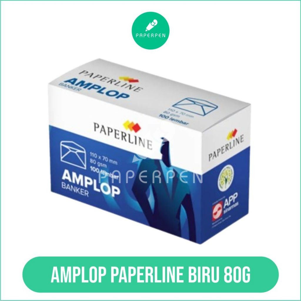

(PST.ATK) AMPLOP PAPERLINE BIRU 80G (amplop kecil)/AMPLOP KERTAS