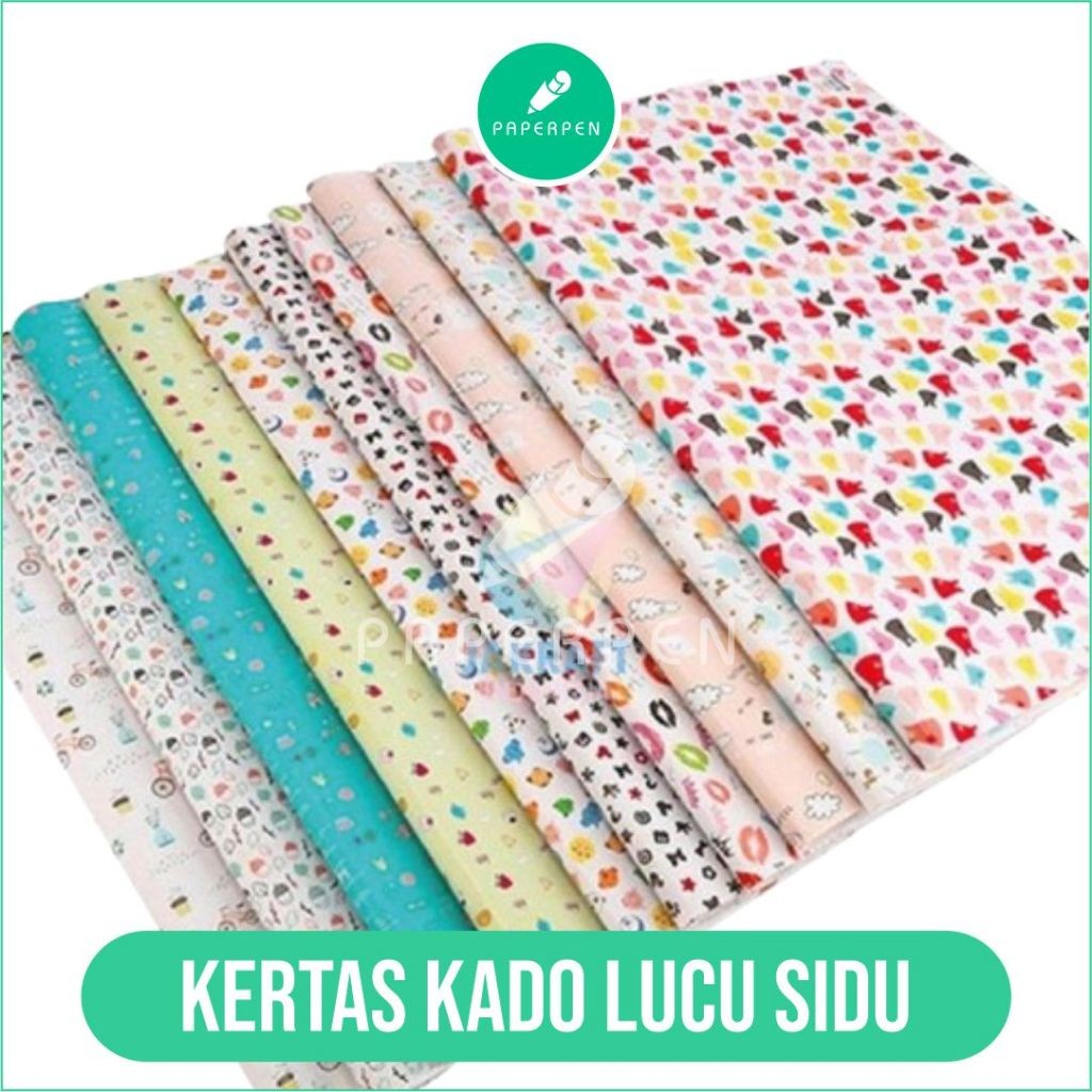 

(PST.ATK) Kertas Kado Sidu/Motif Random/Kertas Pembungkus Kado