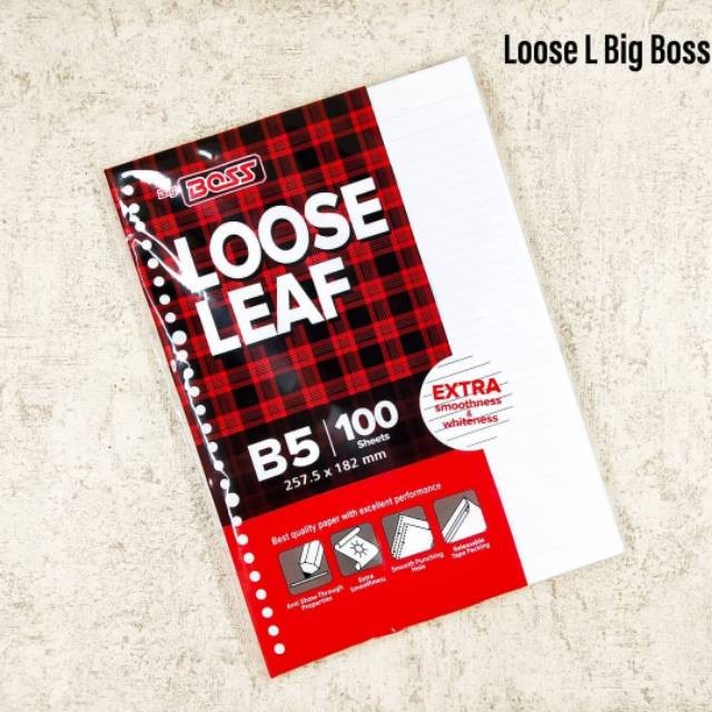 

(PST.ATK) Loose Leaf / Isi Binder Big Boss B5 100