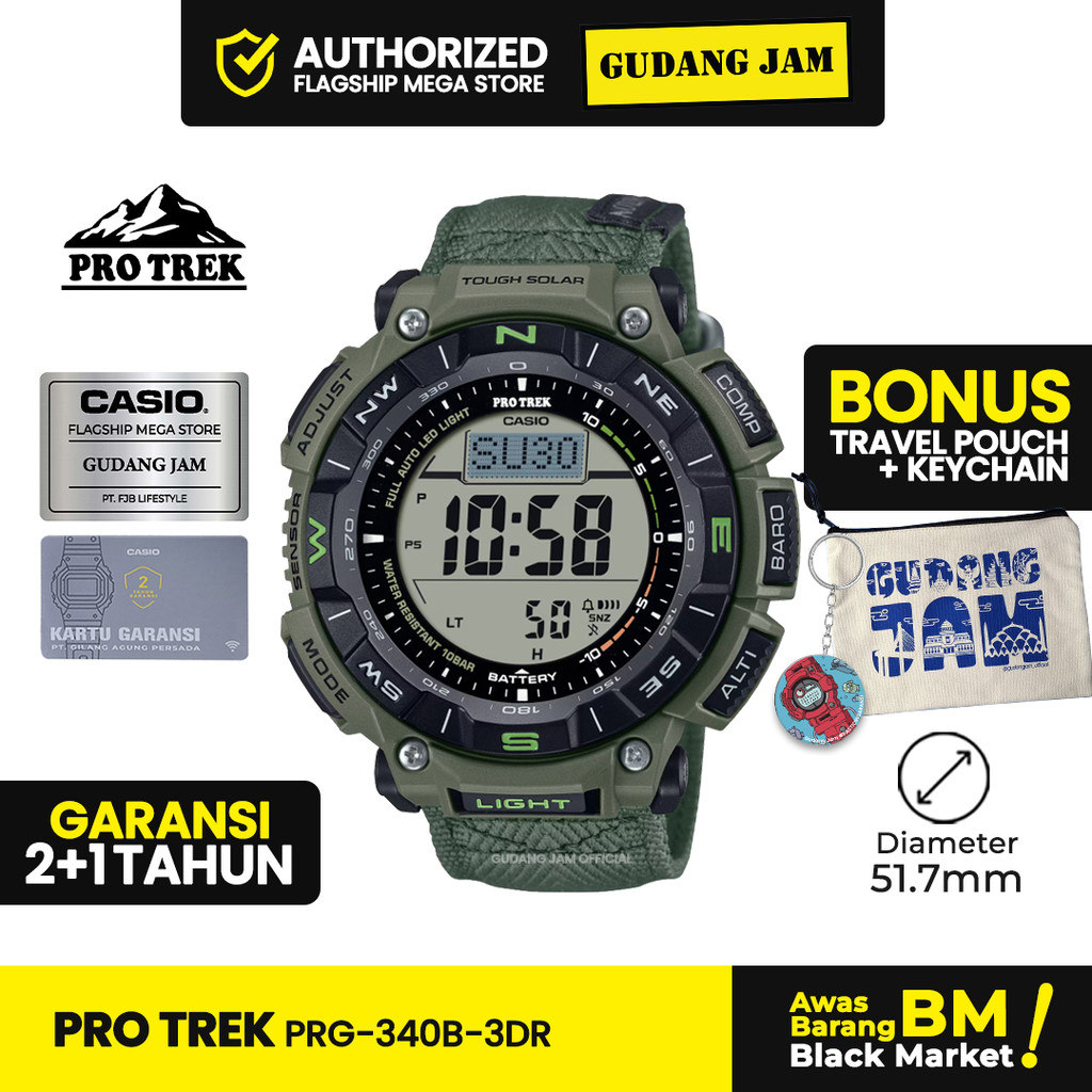 Protrek Pria PRG-340B-3DR PRG-340B-3D PRG-340B PRG340B PRG 340B