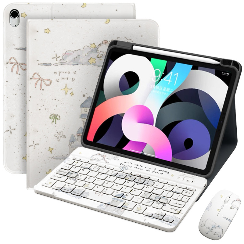 BOW Originals - 10 inch tablett Cute Cartoon Puppy Wireless Bluetooth Keyboard Magnetic tablett Case