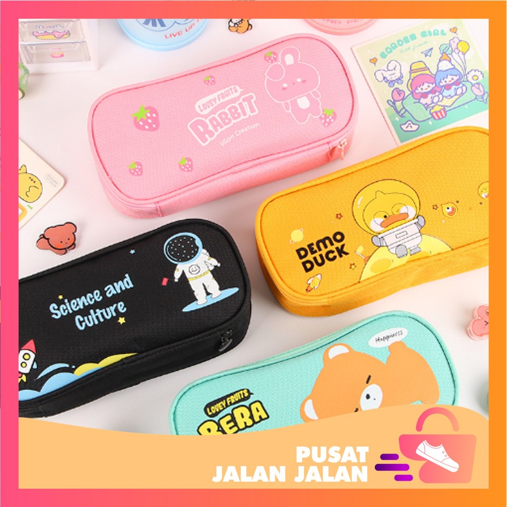 

PJJ - S5832 Tempat Pensil Resleting Lucu / Tempat Pensil Model Terbaru / Kotak Alat Tulis Korea Motif Lucu / Pencil Case Cartoon