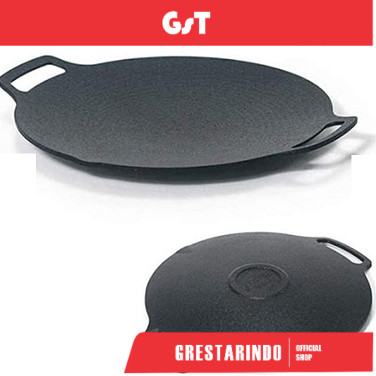 Wajan Konduksi Panggangan Jumbo 34cm Wajan Besi BBQ Korea Anti Lengket