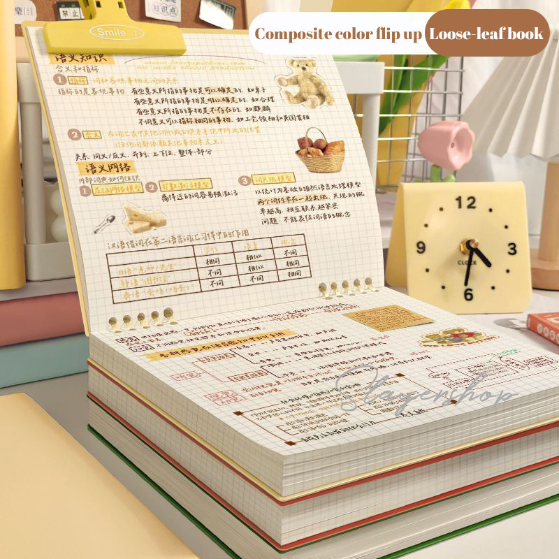 

Ay00! ReadyNotebook Buku B5 Flip Vertikal/ Buku Binder B5 /Tulis Sekolah Lucu Buku Notebook