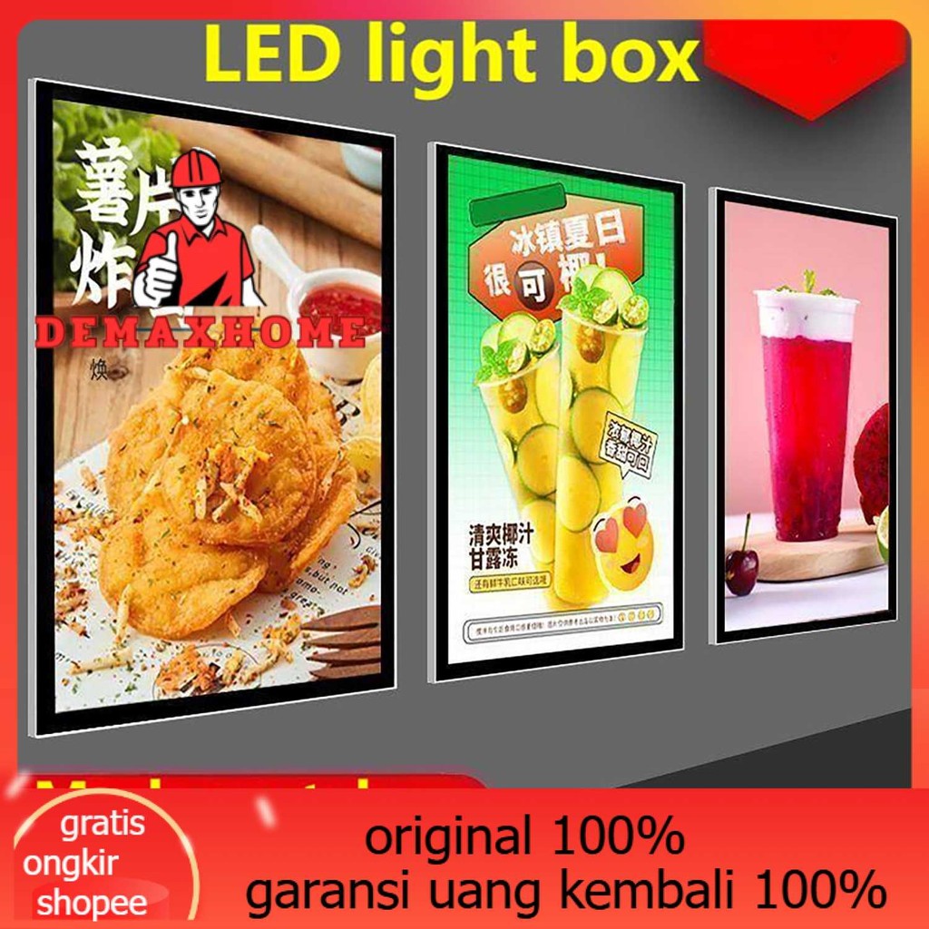 

EYOU Light Box Display Frame Poster LED Magnetic Acrylic EU Plug - YY-M-02
