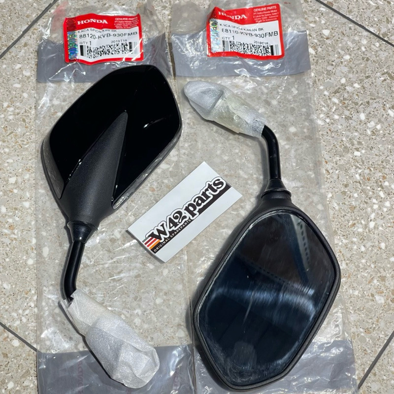 KACA SPION VARIO KARBU 110 CW VARIO TECHNO 110 KARBU BEAT KARBU HITAM KILAP KANAN KIRI ORIGINAL AHM