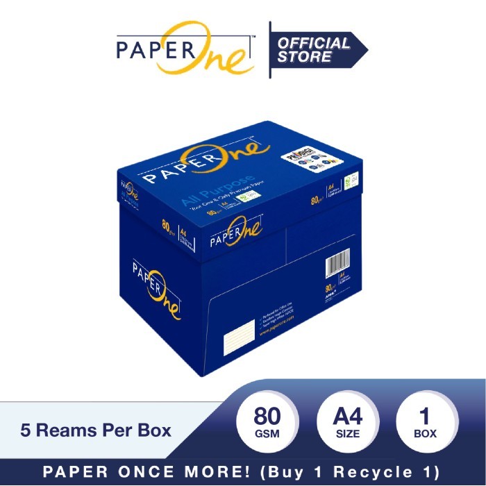 

best -PaperOne Kertas A4 80gr All Purpose 1 Box (2500 lembar) Kertas HVS