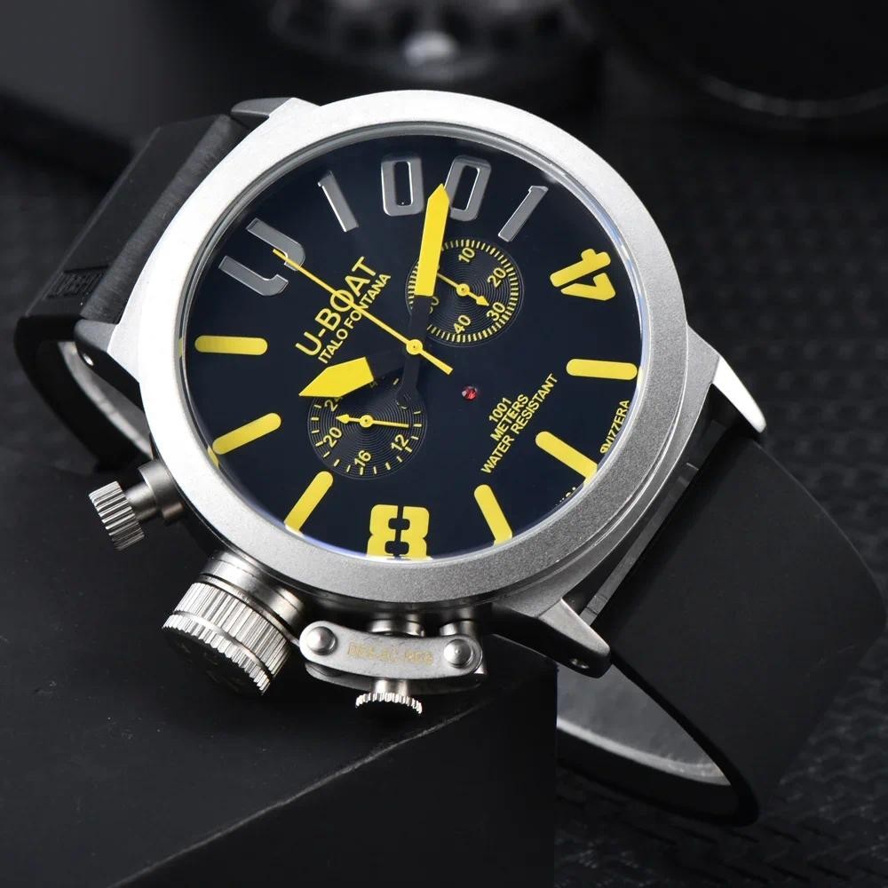 Hot Sale Top Top U-BOAT Brand Geneva Watches For Mens Multifunction Chronograph WristWatch Business 