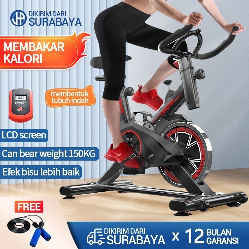 AT JF Spinning Bike Sepeda Statis Peralatan Fitness Dalam Ruangan yang Sangat Tenang JF CABANG SURAB