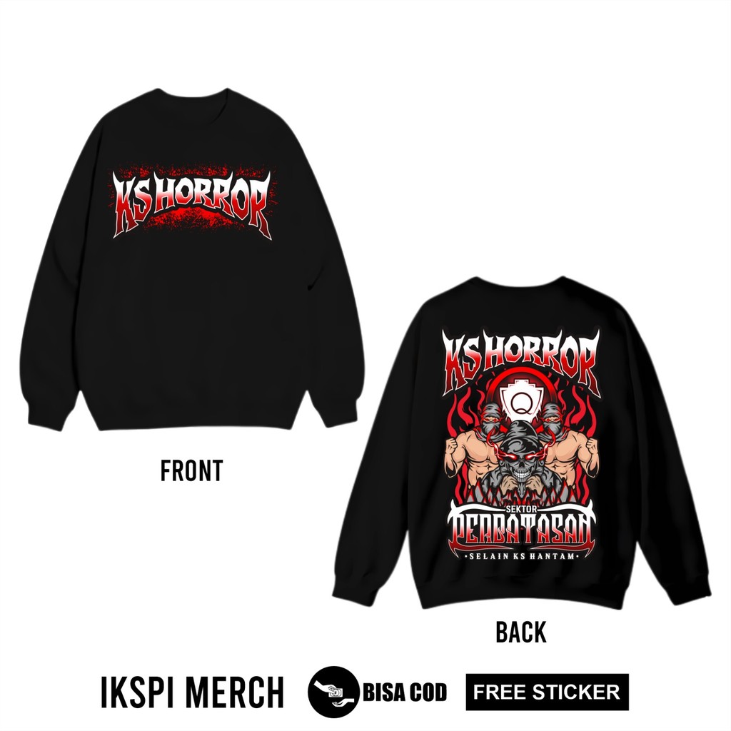 Sweater Crewneck IKSPI Kera Sakti KS Horor Sektor Perbatasan by Ikspi Merch