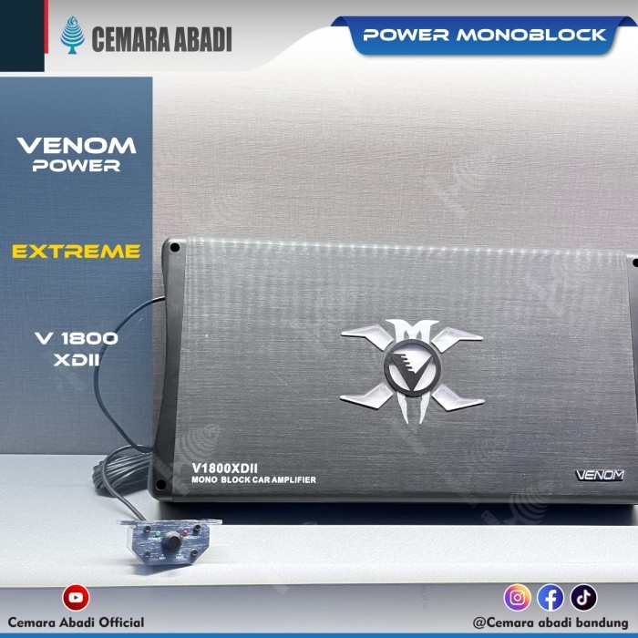 Venom | Power Monoblock Venom Xtreme V 1800 XDII (Minus Box)