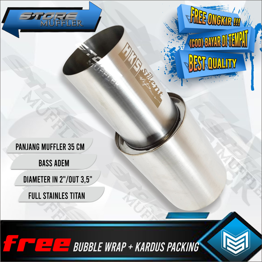 Knalpot Mobil HKS Silent Suara Bass - Racing Mobil