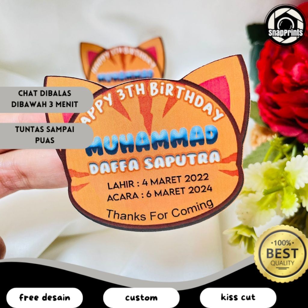 

SP Print Sticker Karakter Ulang Tahun Anak Stiker Label Hampers Ultah Free Design Birthday