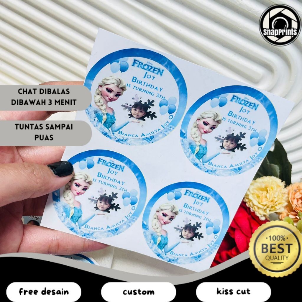 

SP Sticker Undangan Ulang Tahun Anak Label Stiker Happy Birthday Bahan Vinyl Anti Air