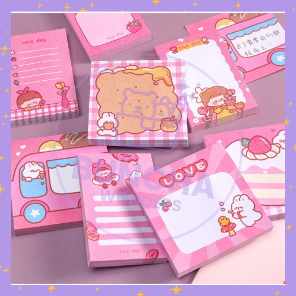 

BW PROMO COD - STATIONARY / STICKY NOTE LUCU / MEMO MINI / STICKY NOTE WARNA PINK