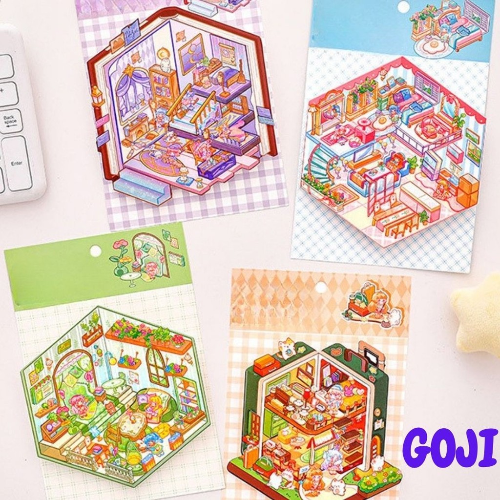 

GOJI Stiker 3D DIY Room Landscape Decoration Miniatur Dekorasi Ruangan Rumah Sticker Lucu Estetik
