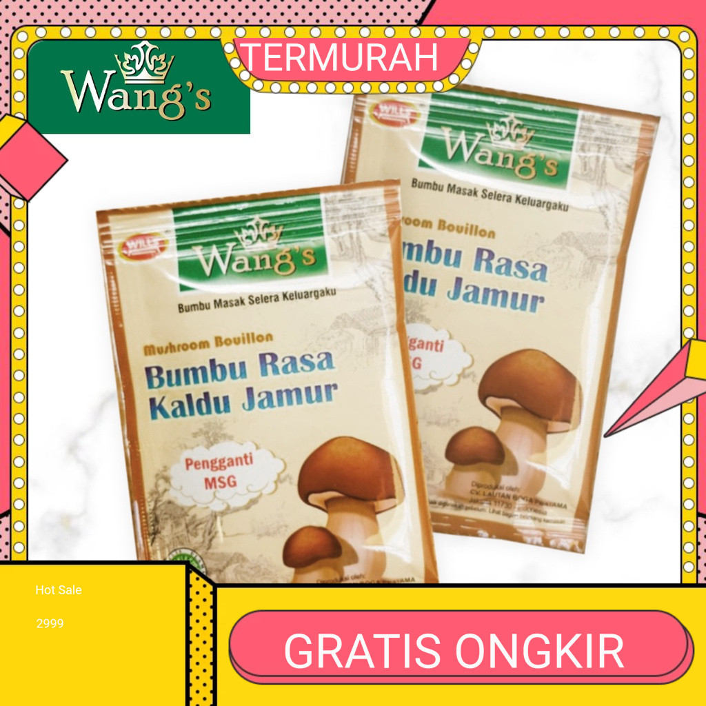 

1 Dus Kaldu Jamur Wang's 10 Pak X 2 Renceng X 12 Sachet