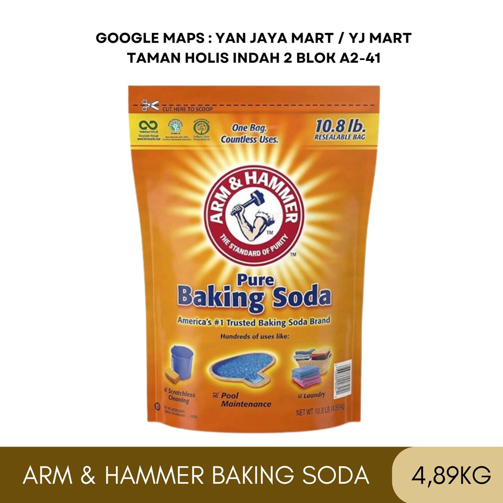 

Arm & Hammer Pure Baking Soda / Soda Kue Murni Kemasan 4,89KG POUCH
