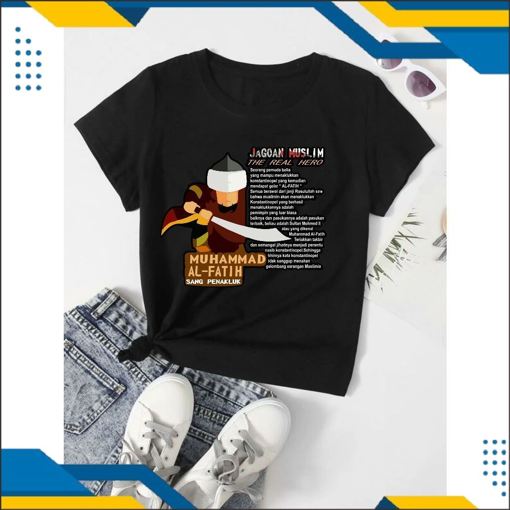 MY Kaos Tshirt Anak Muhammad AL Fatih Motif Muslim Islami Keren Unisex Usia 1-10 Thn Fashion Kids 14