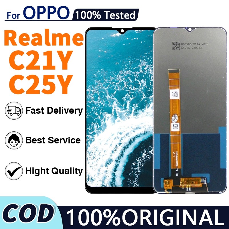 【ORIGINAL】LCD Realme C21Y/ C25Y ORIGINAL  FULL SET TOUCHSCREEN ORI HD ORIGINAL